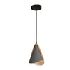 Xtricity - Pendant Light, 7.5 '' Width, From the Celeste Collection, Gray and Wood - 76-5-90002 - Mounts For Less