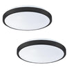 Xtricity - Set of 2 Round Ceiling Lights with Integrated LEDs, 11 '' Diameters, 15W, From the Verona Collection, Black - 76-1-69920 - Mounts For Less