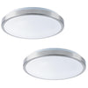 Xtricity - Set of 2 Round Ceiling Lights with Integrated LEDs, 11 '' Diameters, 15W, From the Verona Collection, Silver - 76-1-69919 - Mounts For Less