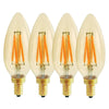 Xtricity - Set of 4 Old Style LED Bulbs, 3.5W, E12 Base, 2200K Soft White - 76-1-40046 - Mounts For Less