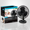Xtricity - Table Fan, 16'' Diameter, 3 Speed ??Settings, Oscillation, Black - 76-4-80324 - Mounts For Less