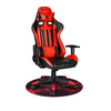 Xtrike Me GX01 - Round Gaming Chair Mat, 36 '' x 36 '', Microfiber Wavy Fabric, Black and Red - 95-GX01 - Mounts For Less