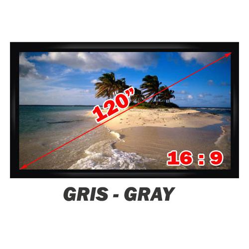 Antra 120" 16:9 Fixed Frame Projector Projection Screen - Matte Gray - 13-0038 - Mounts For Less