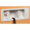 Arlington TVB713 Triple Recessed Low Voltage Media Plate Angled Openings - 05-0170 - Mounts For Less