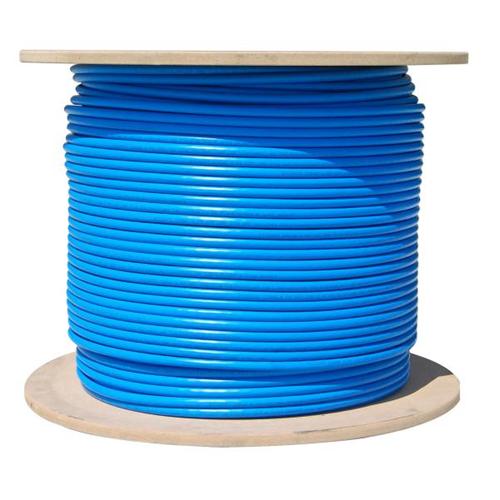 Cat6a Ethernet Cable Network 650 Mhz Plenum CMP UL Certified Copper Spool Blue 1000 Ft - 89-1242 - Mounts For Less