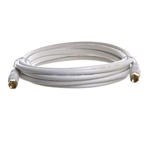 Coaxial cable 10ft RG-6 White M/M - 35-0074 - Mounts For Less