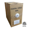 Coaxial cable 500ft RG-6 Black in pull-thru box cETLus Certified - 89-0109 - Mounts For Less