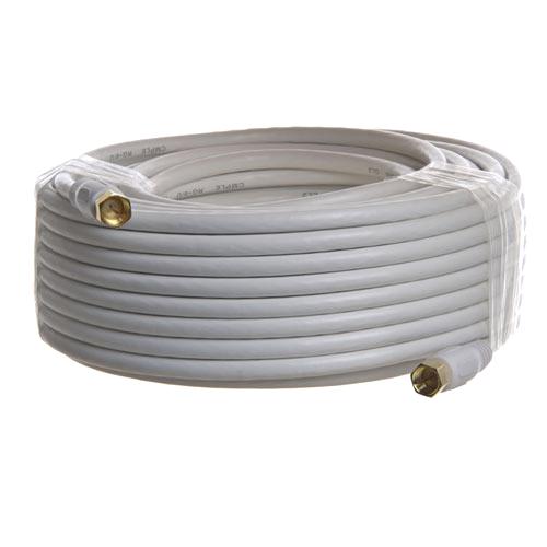 Coaxial cable 75ft RG-6 White M/M - 35-0078 - Mounts For Less