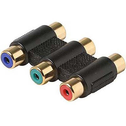 Component cables Coupler F/F with 3 RCA plug Red Blue Green - 34-0005 - Mounts For Less