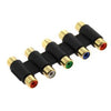 Component cables Coupler F/F with 3 RCA plug RGB + Audio L-R - 34-0006 - Mounts For Less