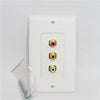 Composite Wall Plate (3 RCA Female To Female Couplers) White - 07-0125 - Mounts For Less