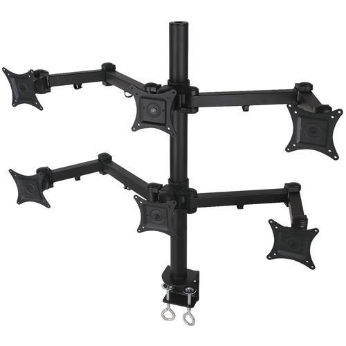 Desk mount bracket articulated for 6 monitors 13 - 24 in - 04-0161 - Mounts For Less