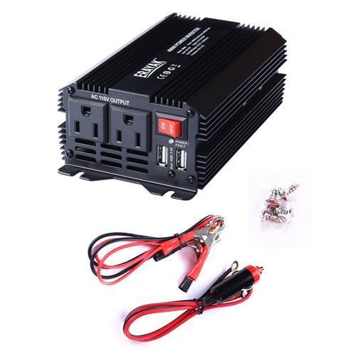 Erayak 400W Car Power Inverter DC 12V To 110V AC Converter With Dual USB Charger - 06-0139 - Mounts For Less
