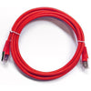 Ethernet cable network Cat6 550MHz RJ-45 shield 15 ft Red - 89-0668 - Mounts For Less
