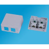 Ethernet RJ45 surface box 2 Ports White - 05-0104 - Mounts For Less