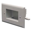 EZ-Mount pass-thru wall plate 1 Gang - White - - Mounts For Less