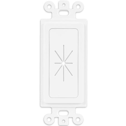 Flexible Pass-thru Wallplate for cables SINGLE white - DECORA - 05-0110 - Mounts For Less