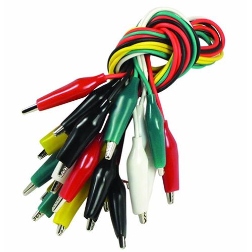 GlobalTone 10 Test Lead Set with Large Alligator Clips, 21" - 06-0110 - Mounts For Less