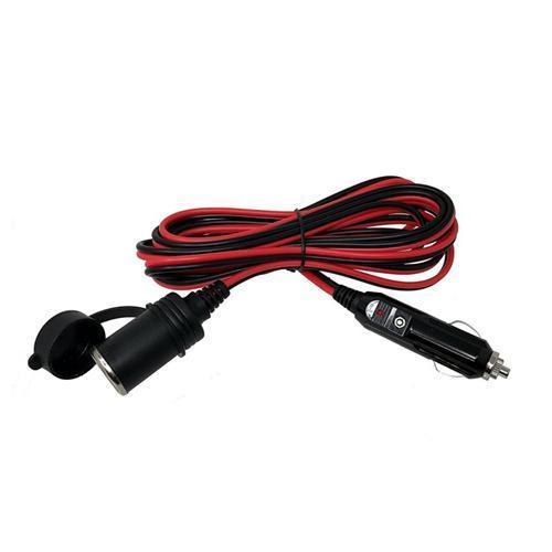 GlobalTone 12Ft Cigarette Lighter Extension 15A Fuse Power-On LED 16AWG Copper - 60-0221 - Mounts For Less