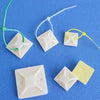 GlobalTone Cable Tie-Wraps mounts self-adhesive 1" Natural 100pk - - Mounts For Less