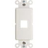 GlobalTone "Decora" Keystone wallplate white 1 bay - - Mounts For Less