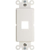 GlobalTone "Decora" Keystone wallplate white 1 bay - 88-0048 - Mounts For Less