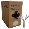 GlobalTone Ethernet cable network Cat5e RJ-45 24AWG 1000ft Gray CCA - - Mounts For Less