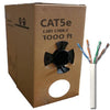 GlobalTone Ethernet cable network Cat5e RJ-45 24AWG 1000ft White CCA - - Mounts For Less