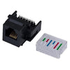 Globaltone Keystone Connector Cat3 6P6C RJ-12 Toolless Black - - Mounts For Less