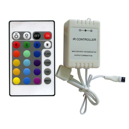 GlobalTone LED Controler with mecanical dimmer +24 buttons IR Remote 12v 6A - 75-0028 - Mounts For Less