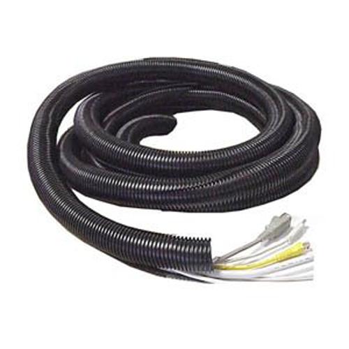 GlobalTone Split loom flexible tube cable organizer 1in 25mm black 25ft - 67-0032 - Mounts For Less