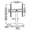 GlobalTone Table top TV Mount (Replacement Foot or Base) LED LCD PLASMA 23" to 65" VESA 400x400 - - Mounts For Less