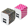 iessentials 2 Ports USB Wall Charger 2.4A With Chevron or Dots Pattern - - Mounts For Less