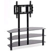 Impressions BM-108 TV Stand with 3 Shelves Tempered Glass Black 32" to 55" - 12-0028 - Mounts For Less