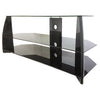 Impressions BTV-202 TV Audio-Video Table With 3 Shelves In Tempered Glass - 12-0039 - Mounts For Less