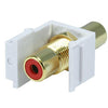 Keystone connector RCA red center coupler F/F White - - Mounts For Less