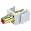 Keystone connector RCA red center coupler F/F White - - Mounts For Less