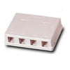 Keystone surface box white 4 bays - - Mounts For Less