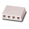 Keystone surface box white 4 bays - 88-0035 - Mounts For Less