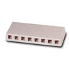 Keystone surface box white 8 bays - - Mounts For Less