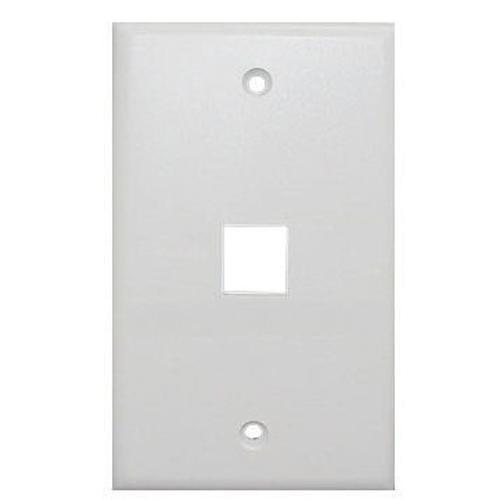 Keystone wallplate white 1 bay - 88-0003 - Mounts For Less
