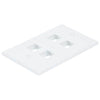 Keystone wallplate white 4 bays - - Mounts For Less