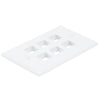 Keystone wallplate white 6 bays - - Mounts For Less