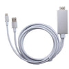 MHL HDMI Cable for iPhone 5 / 5S / 5C / 6 / 6S / 6 Plus - Silver - 05-0158 - Mounts For Less