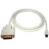 Mini DisplayPort Male cable to DVI-I Dual Link Male White 15ft - 79-0021 - Mounts For Less