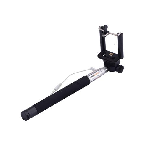 Monopod Selfie Stick Expendable Camera +Phone Mount Button Black - 60-0111 - Mounts For Less