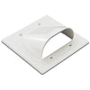 Pass-thru Wallplate for any cables DOUBLE white EXT - 05-0048 - Mounts For Less