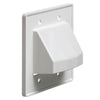 Pass-thru Wallplate for any cables DOUBLE White Reversible - 05-0122 - Mounts For Less