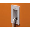 Pass-thru Wallplate for any cables SINGLE Black Reversible - 05-0121 - Mounts For Less