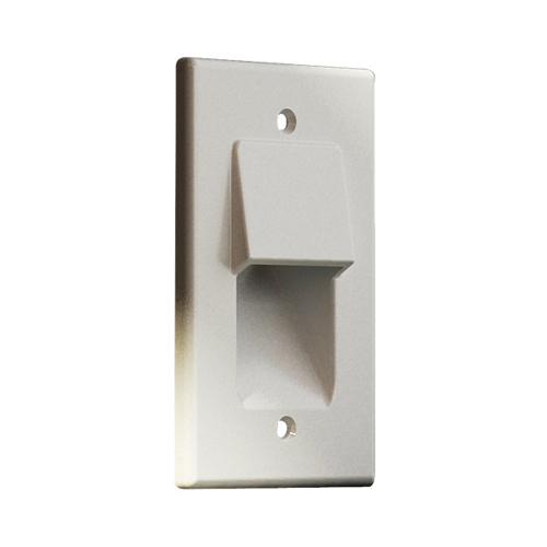 Pass-thru Wallplate for any cables SINGLE white GT - 05-0085 - Mounts For Less